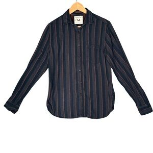 Denim & Flower Striped Cotton Shirt Small